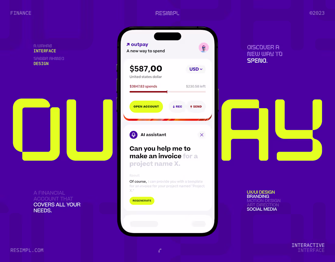 Cover image for Outpay ©️ – Financial Management UI/UX Design