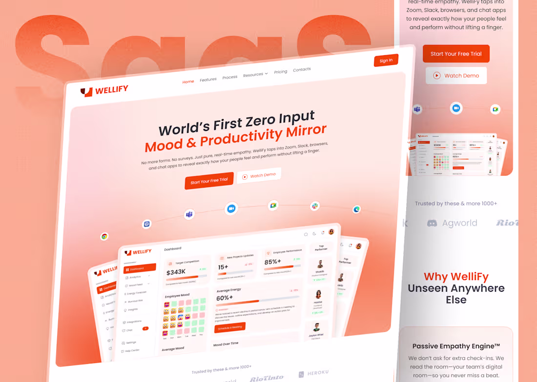 Cover image for SaaS - Website Design Case Study - UX/UI