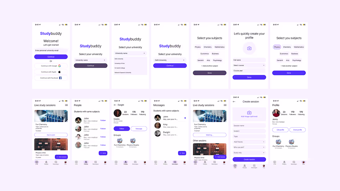 Cover image for Study Buddy App :: Behance