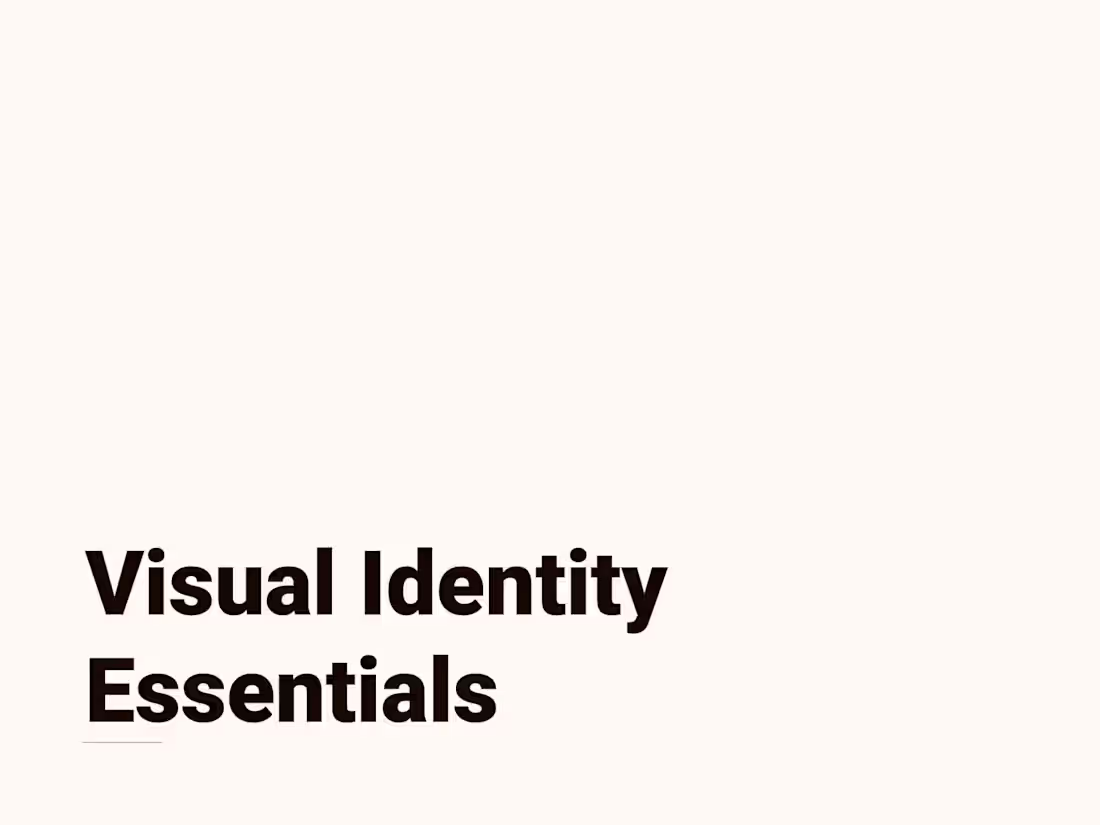 Cover image for Visual Identity Essentials