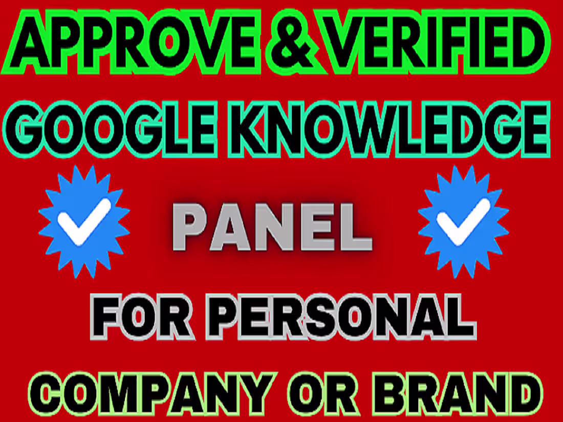 Cover image for I will build perfect google knowledge panel personal, brand