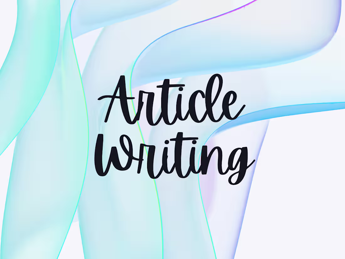 Cover image for Article writing