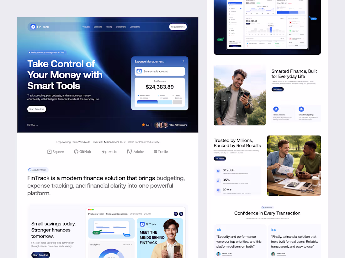 Cover image for Finance SaaS Landing Page