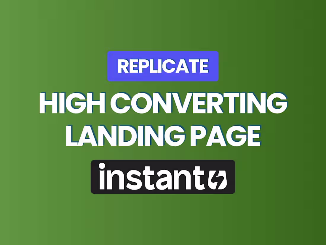 Cover image for I will clone landing page on instant.so
