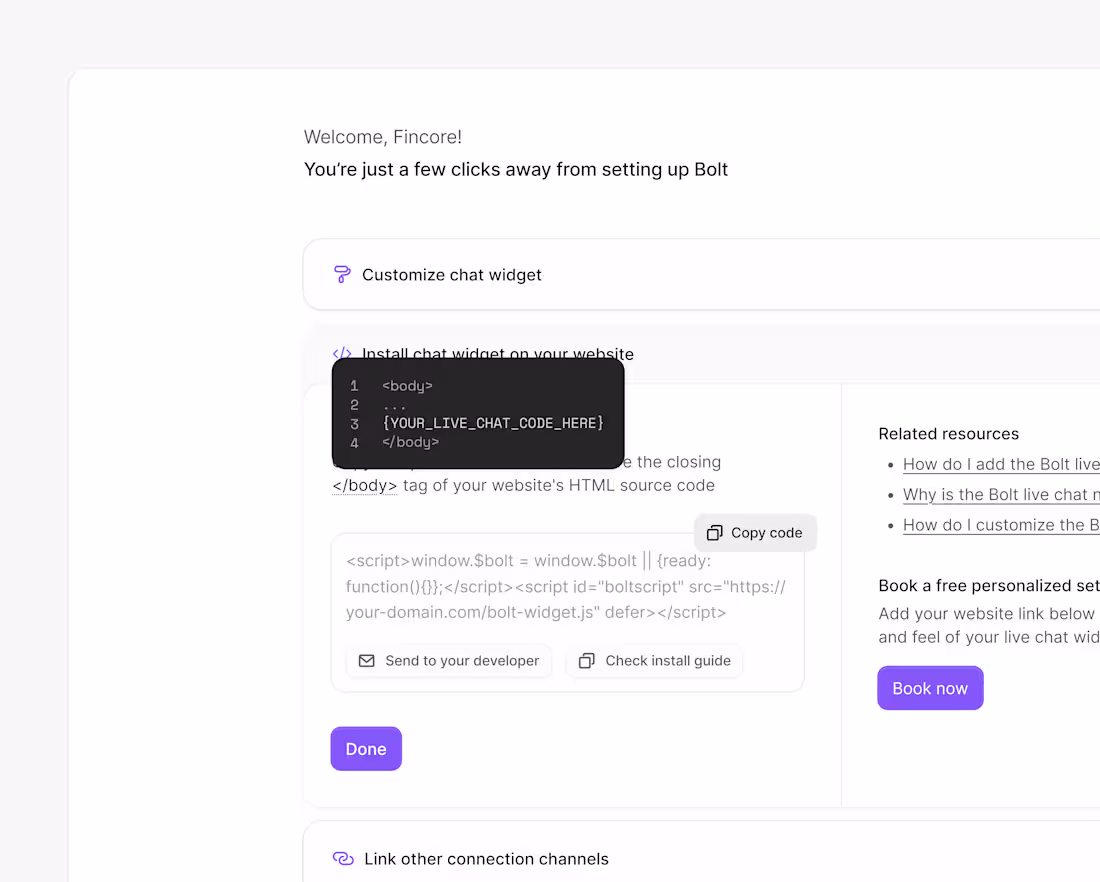 Cover image for Live chat configuration widgets 🤌🏾
