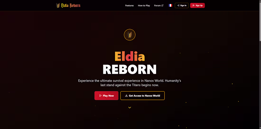 Cover image for Eldia Reborn Game Website Development