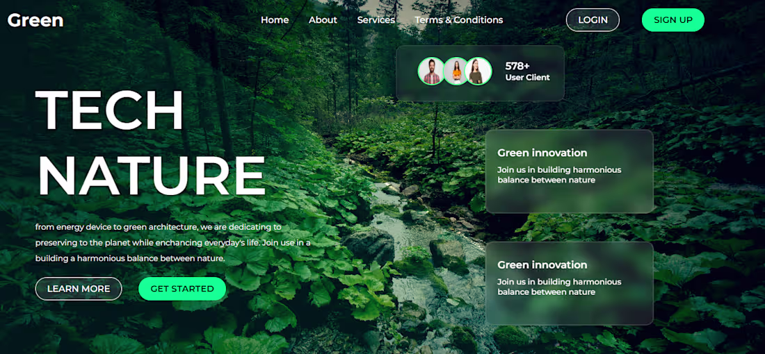 Cover image for Made responsive tech nature website for one my client