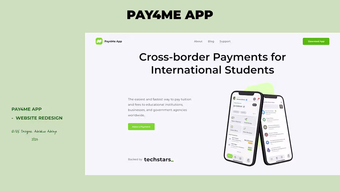 Cover image for PAY4ME WEBSITE REDESIGN