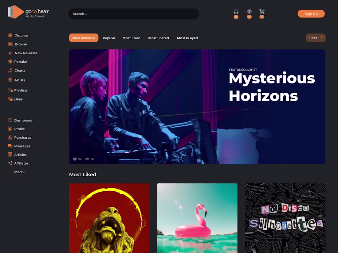 Cover image for Music Streaming UI/UX design
