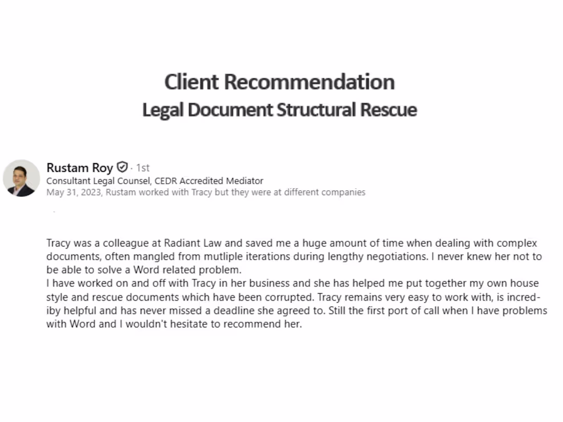 Cover image for Client Recommendations