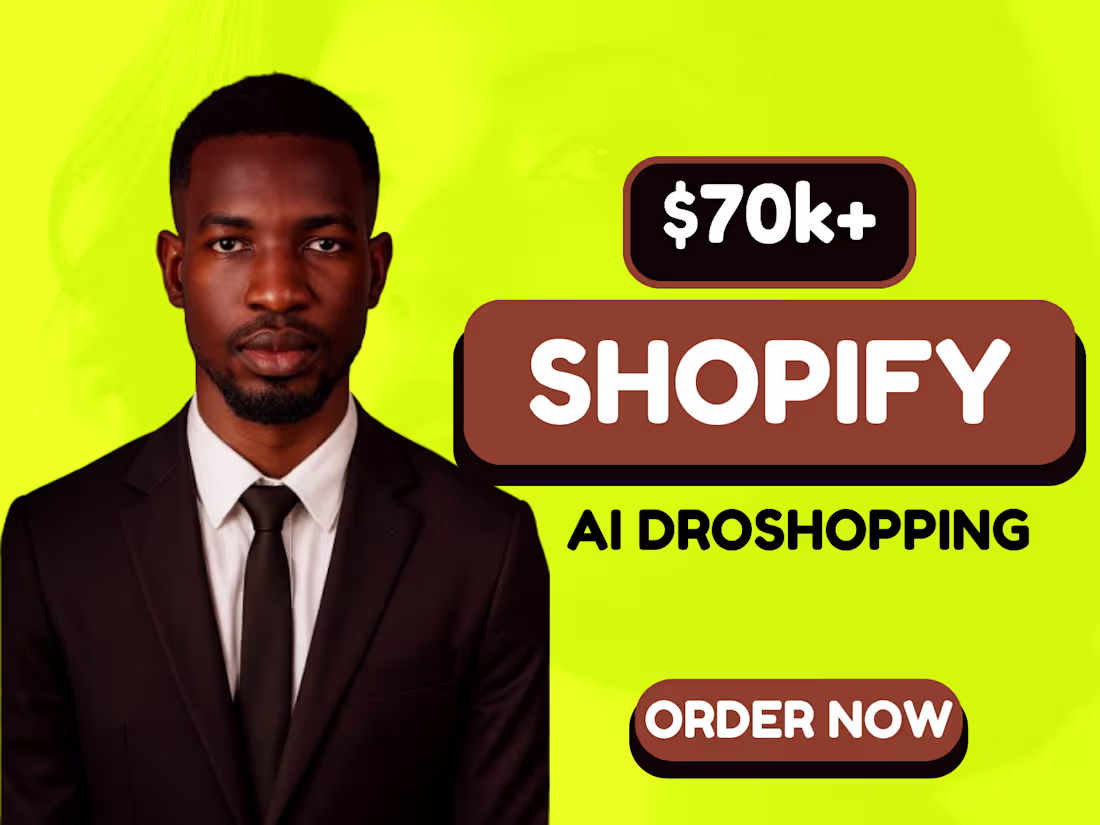 Cover image for I will create shopify website design for ai dropshpping store