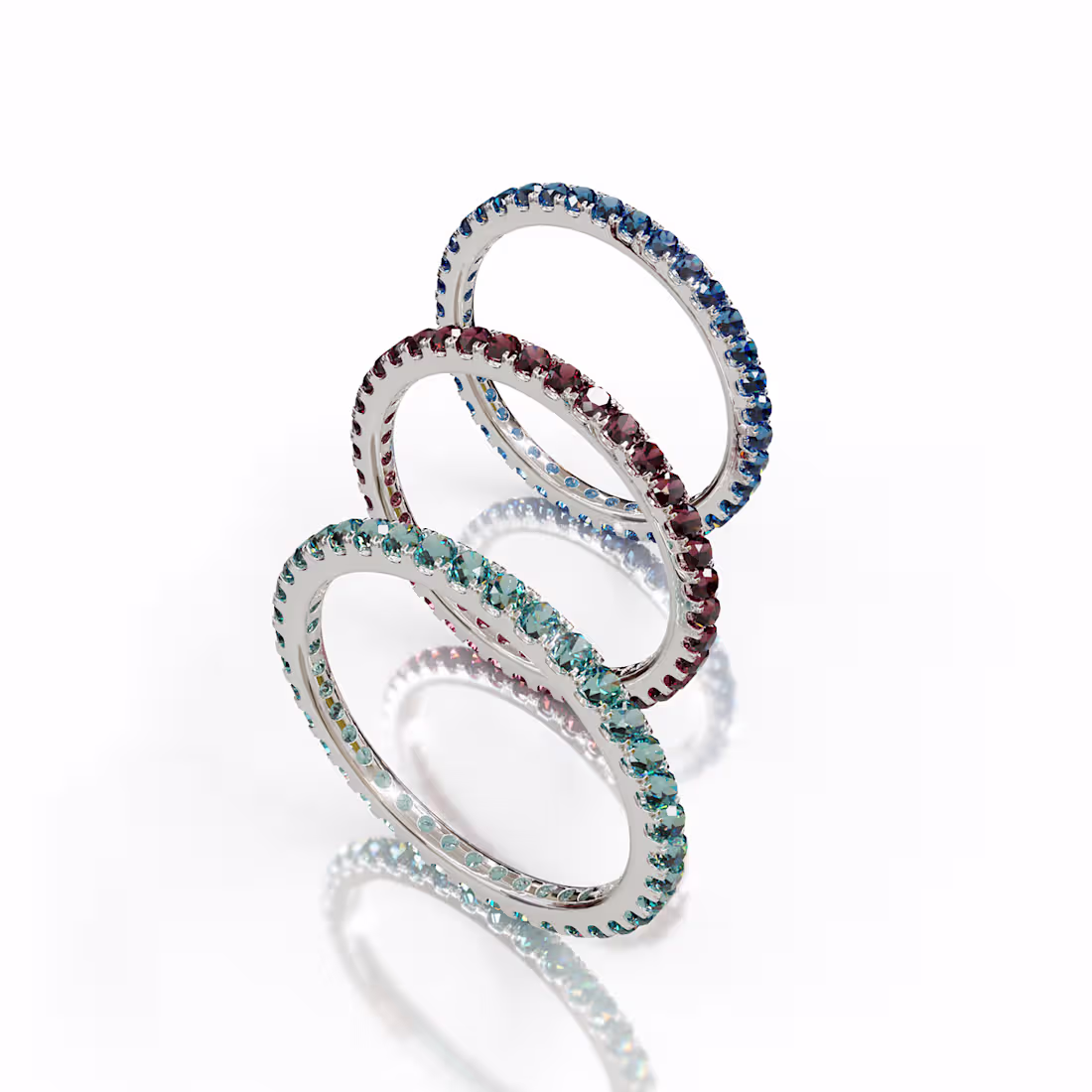 Cover image for Siblings of Splendor: Topaz, Sapphire, and Ruby Rings :: Behance