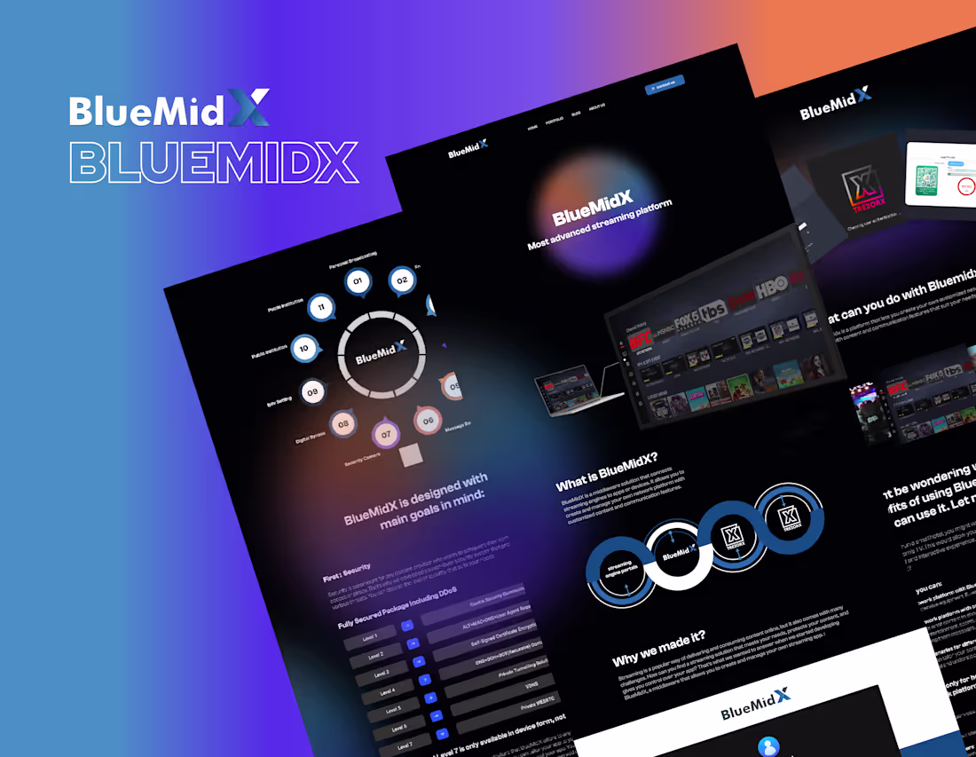 Cover image for BlueMidX Landing Page Concept ⚡️ A bold, futuristic website ...