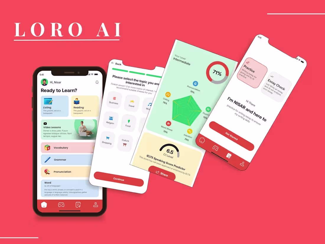 Cover image for LORO – AI Powered Language Learning App Development