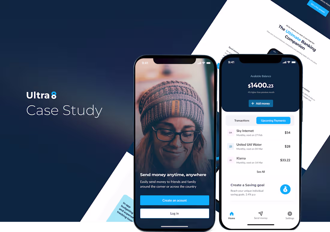 Cover image for Product Design Case Study: Utlra8 Finance 