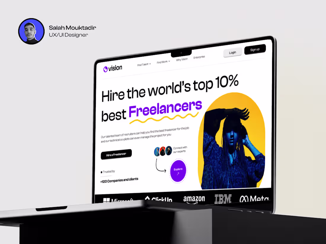 Cover image for Web header design - Freelance Website