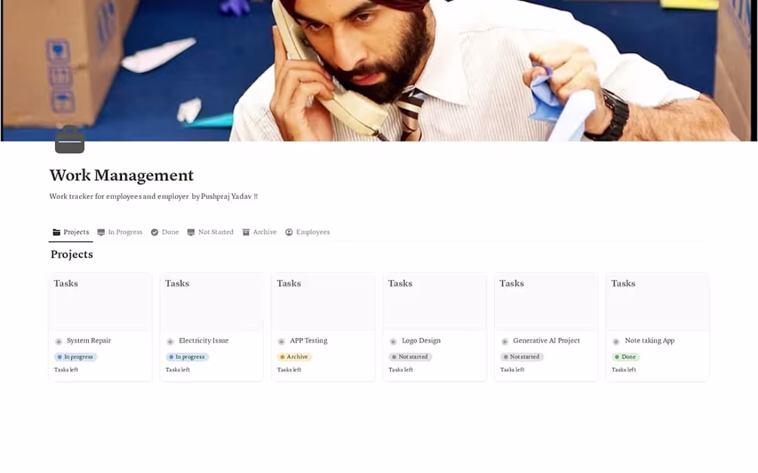 Cover image for Notion Work Management