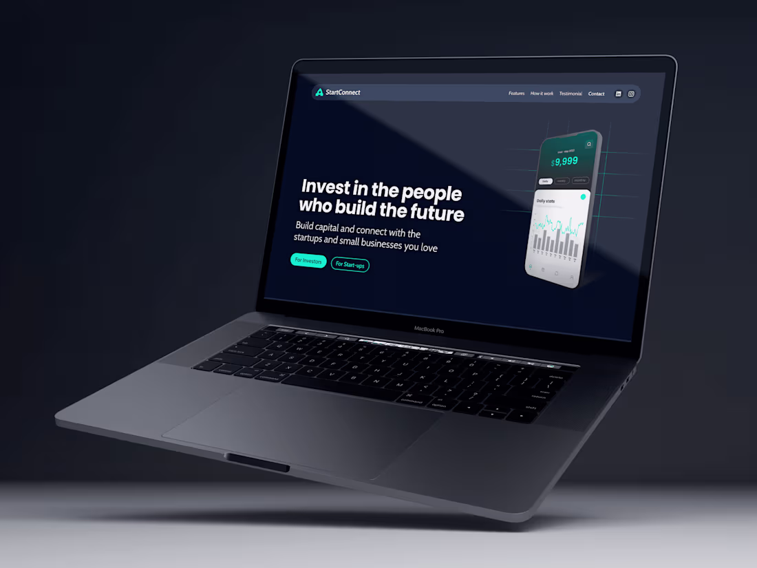 Cover image for Investment platform landing page