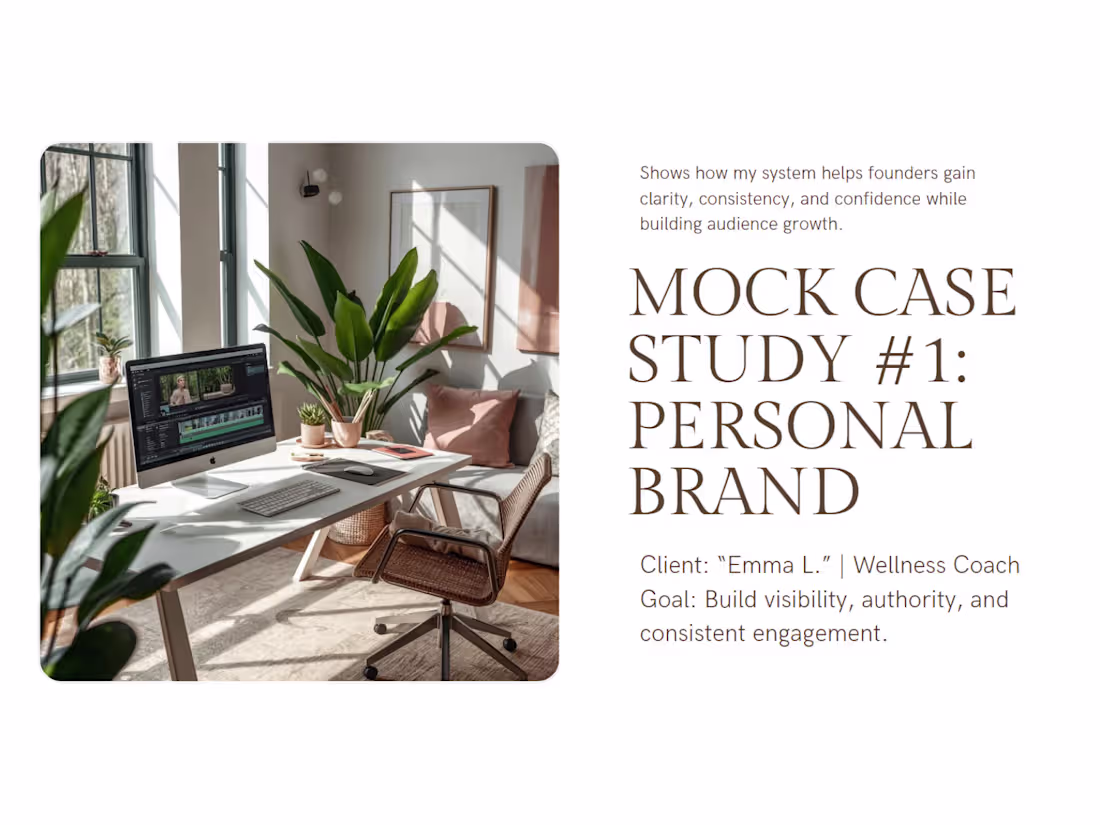 Cover image for MOCK CASE STUDY #1 — PERSONAL BRAND