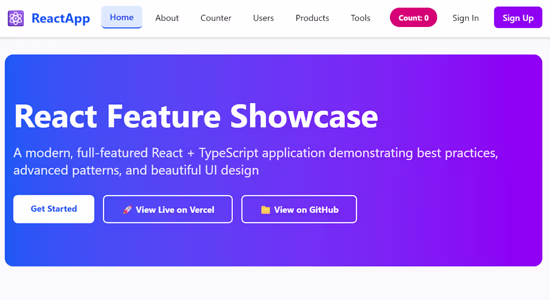 Cover image for Developed a multi‑feature React application
