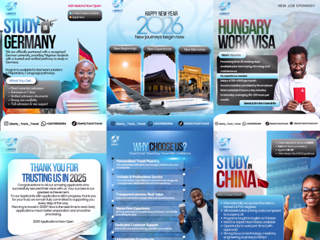 Cover image for Social Media Design for Liberty Track Travels