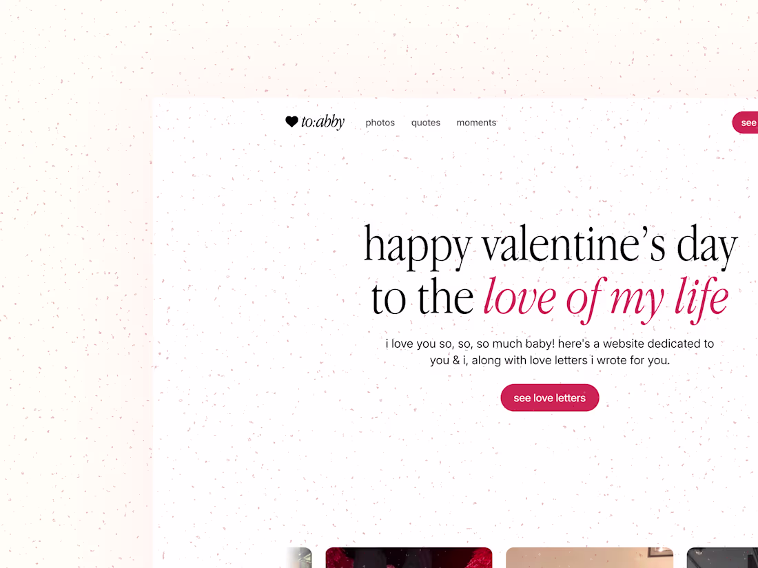 Cover image for pov: you make your gf a website for valentine's day ♥️ SOUND...