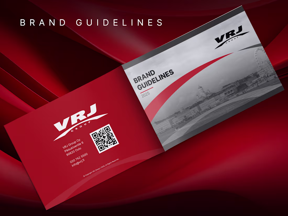 Cover image for Multipage Brand Guideline Design for VRJ Construction Company