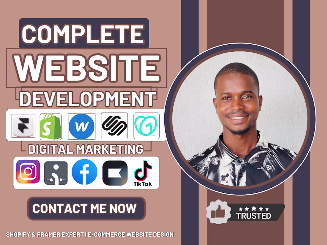 Cover image for I will create Shopify Framer Expert E-Commerce Website Design