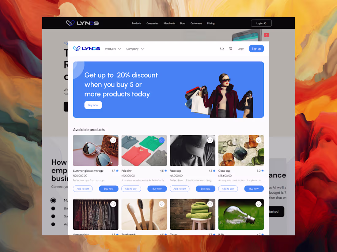 Cover image for Lyncs Web Widget :: Behance