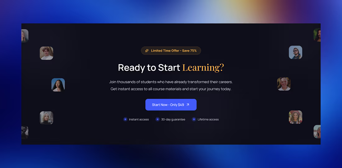 Cover image for How does this CTA section look for the education landing page?