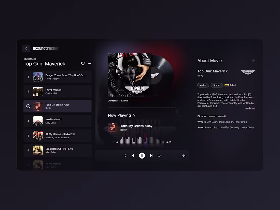 Cover image for Soundtrack music app