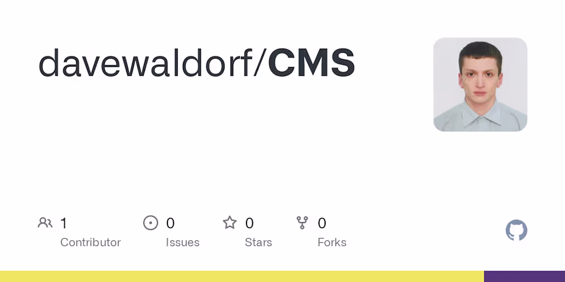 Cover image for davewaldorf/CMS