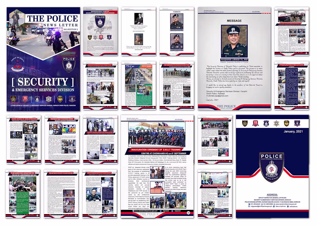 Cover image for Newsletter design for a Police department