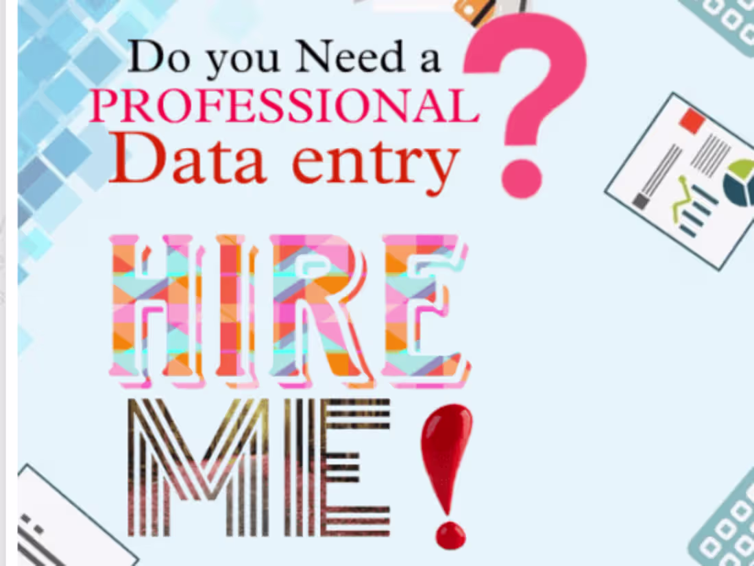 Cover image for Microsoft excel expert, MS word, data entry, , PDF conversation