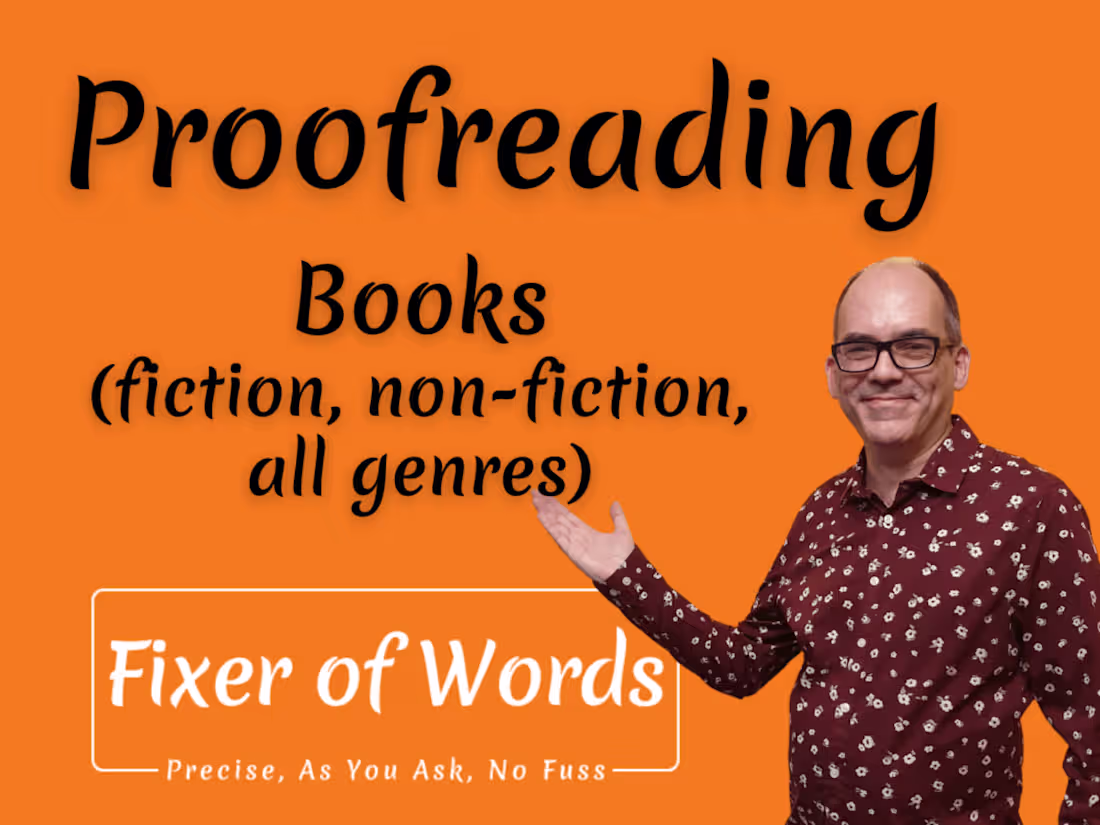 Cover image for Book Proofreader – fiction, non-fiction, all genres