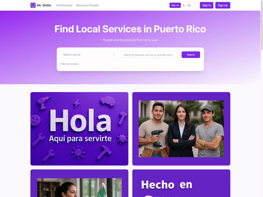 Cover image for Development of Mr. GoGo Service Marketplace Platform