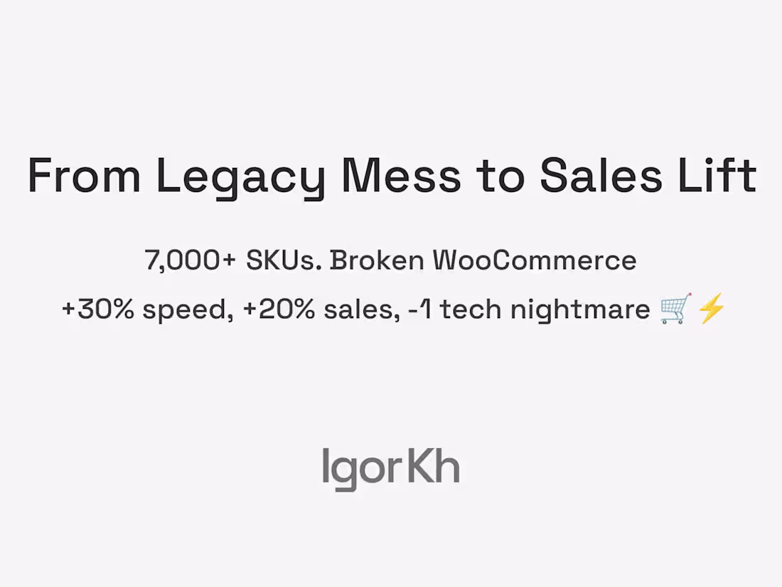 Cover image for E-Commerce Refactor for Medical Retailer