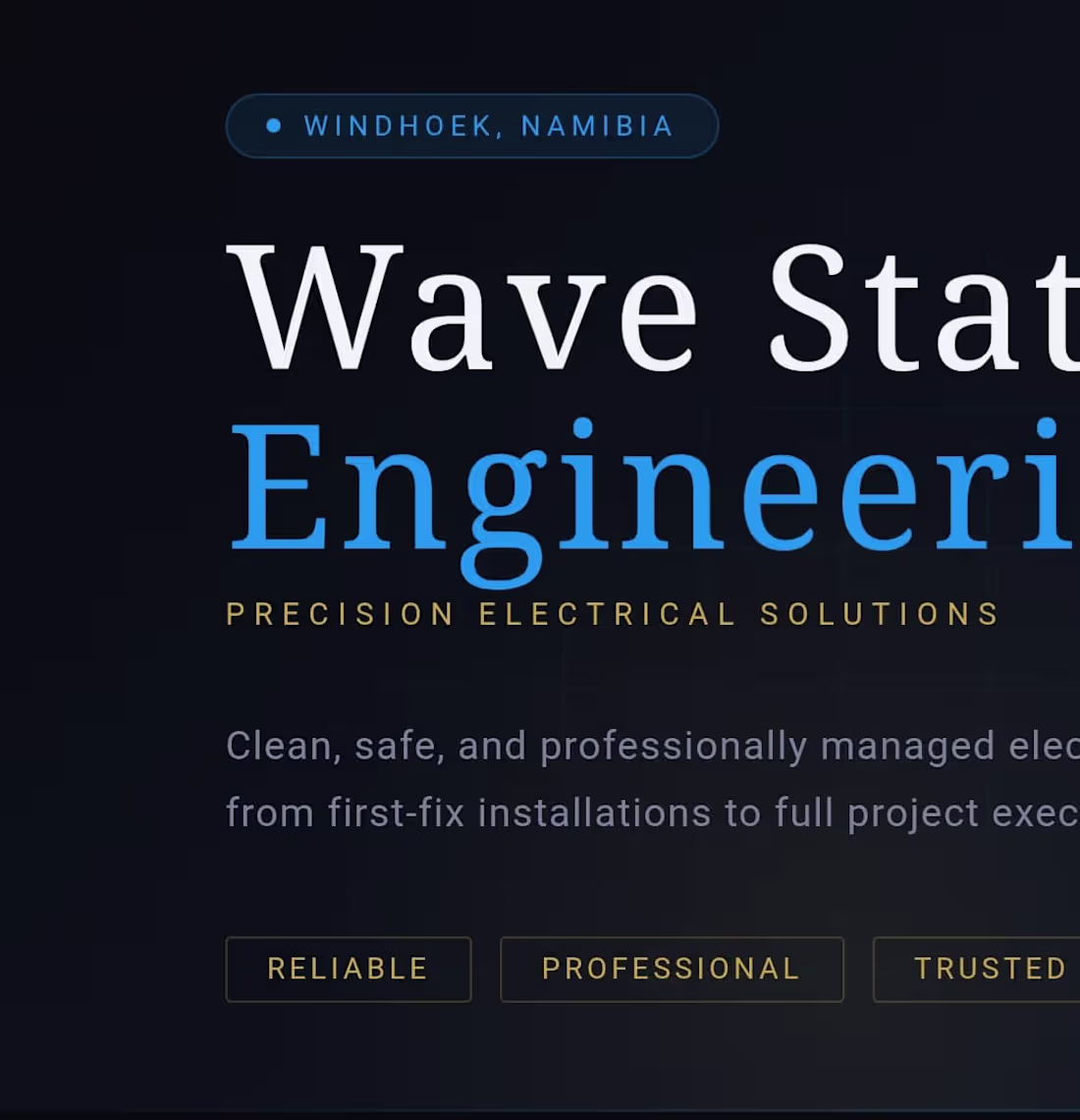 Cover image for Full website for a Namibian