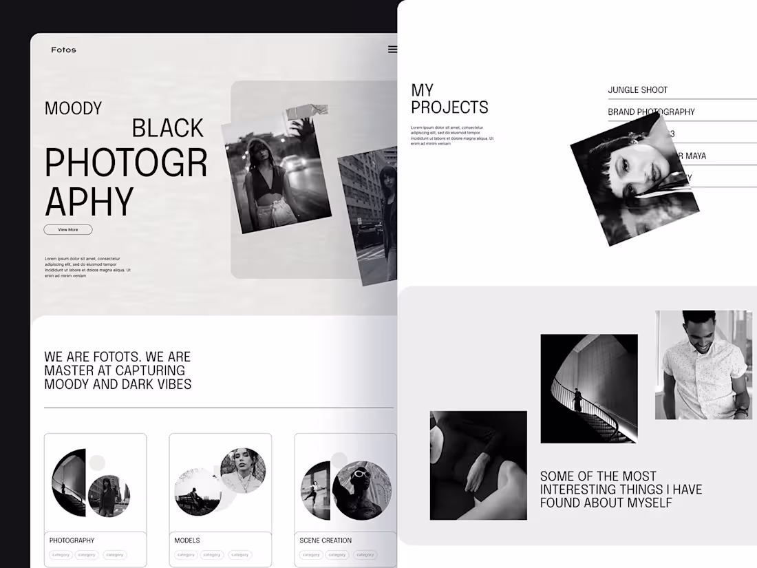 Cover image for Photography Portfolio Website UI/UX 