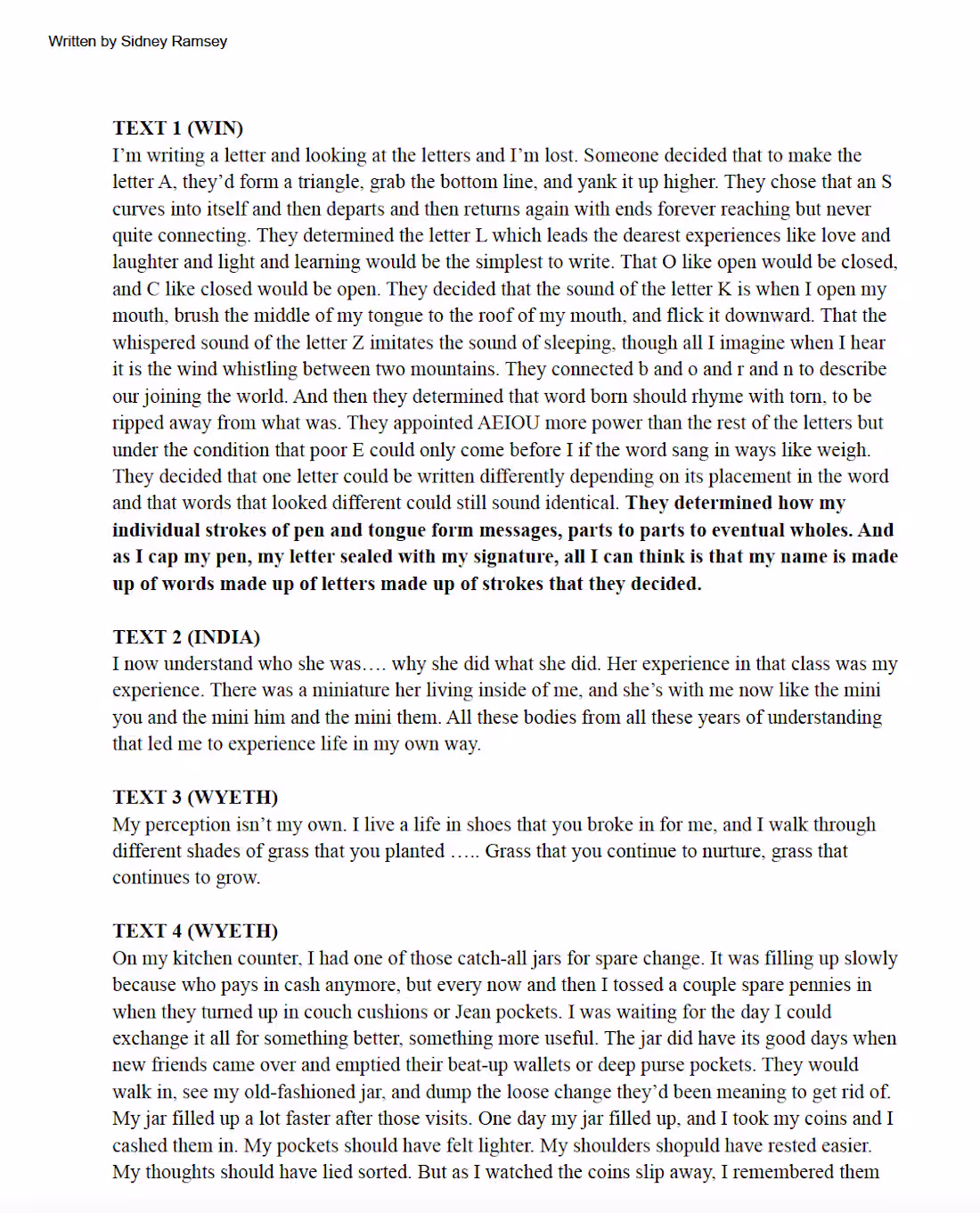 Cover image for Script for Dance Work