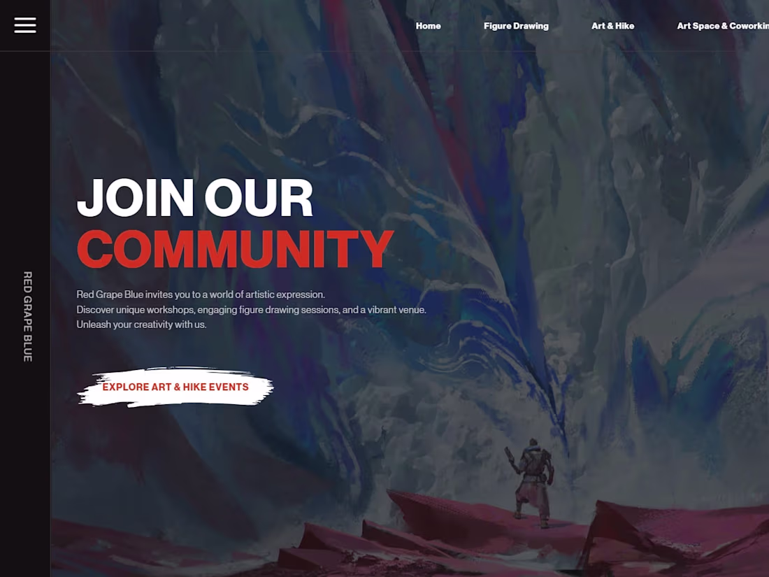 Cover image for Red Grape Blue - Motion design website for Slovak Art Studio