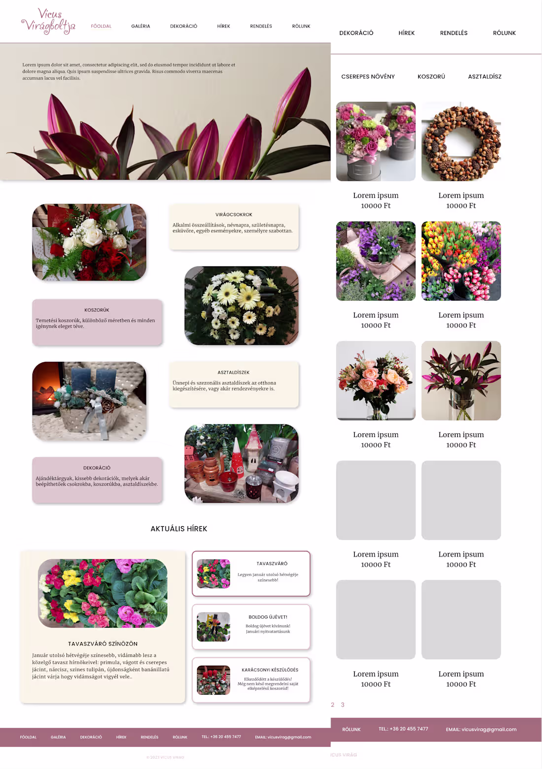 Cover image for Vicusvirag website