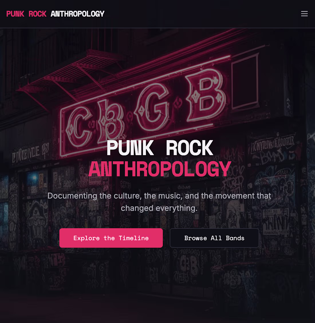 Cover image for Punk Rock Anthropology
An interactive punk