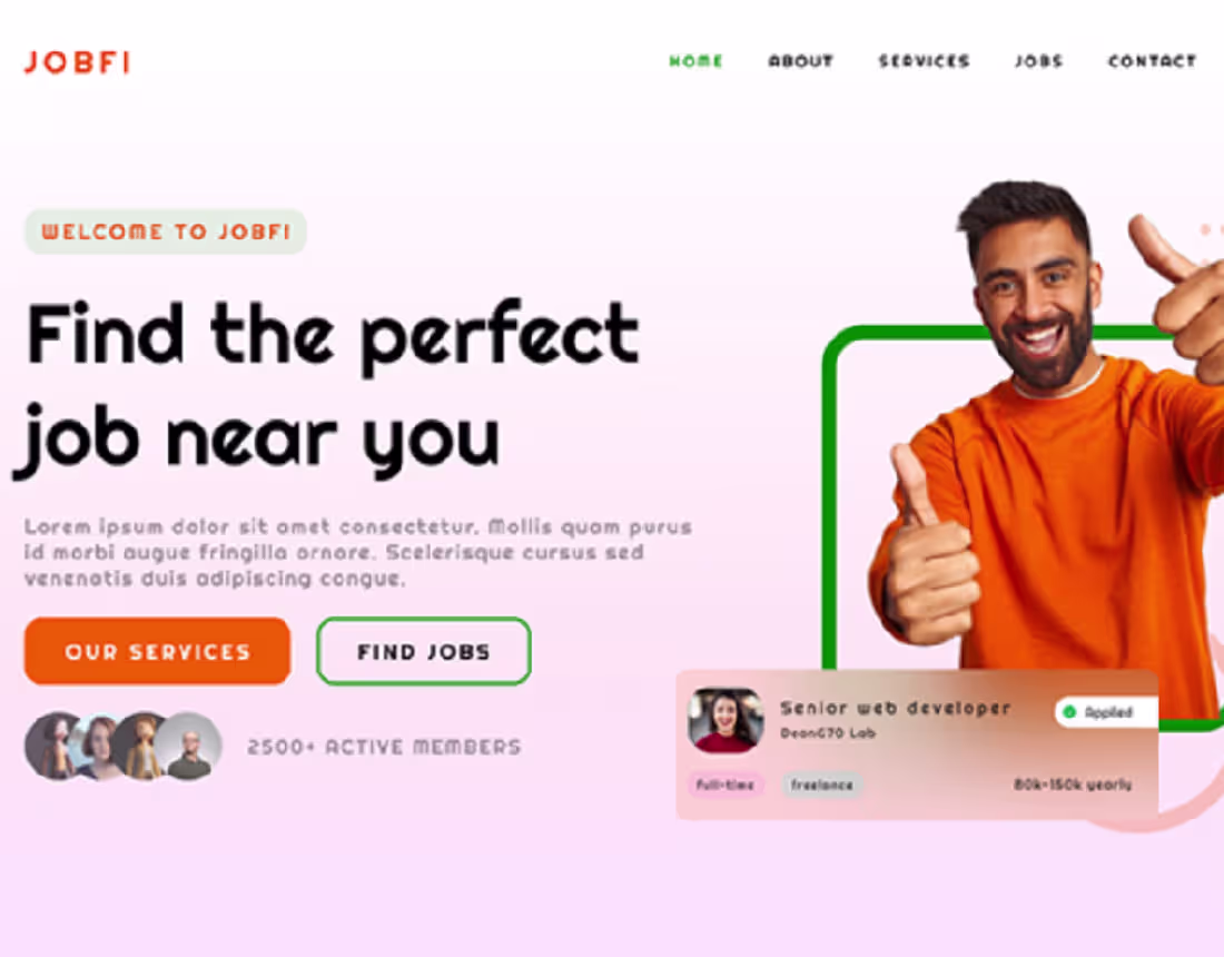 Cover image for Recruitment website website design