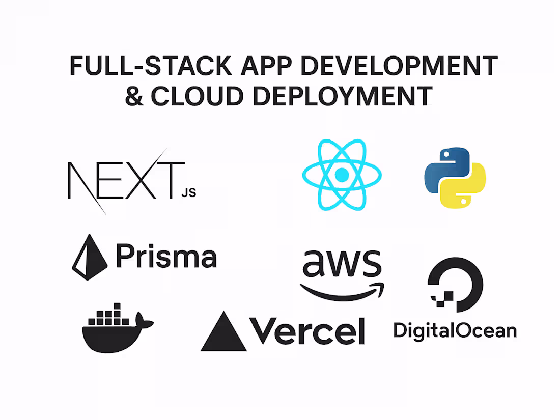 Cover image for Full-Stack Dev & Deploy | Next.js ,React ,  Python , GoLang