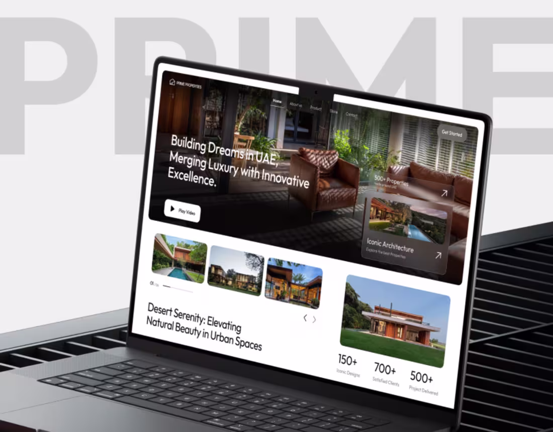 Cover image for Prime Properties | Real Estate Branding & UI UX Design