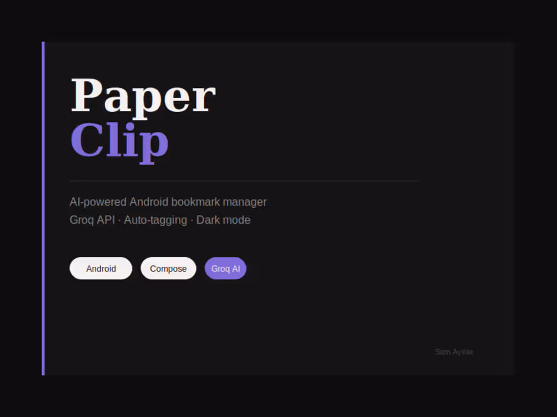Cover image for PaperClip: AI Bookmark Manager. Android