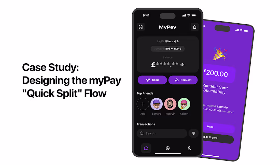 Cover image for myPay Quick Split UX Design