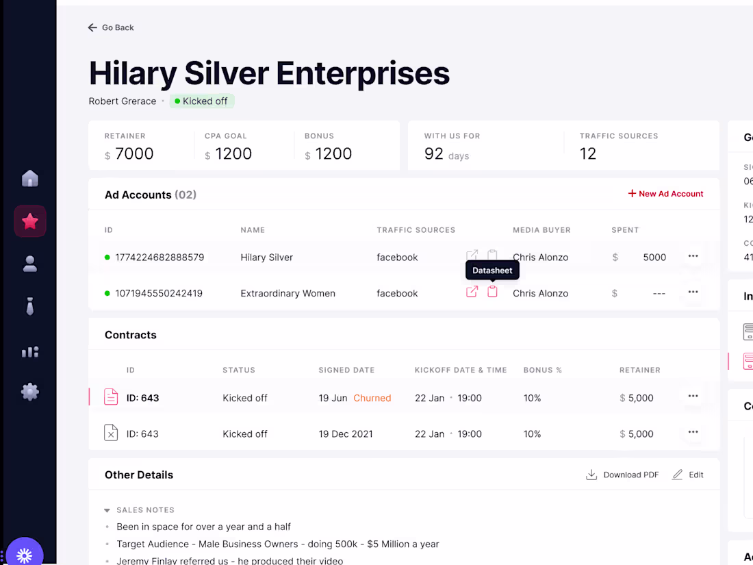 Cover image for Agency Management Dashboard