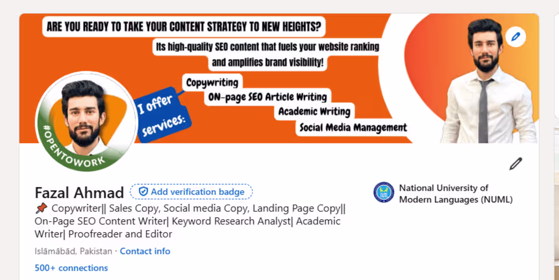 Cover image for linkedin profile optimiztion